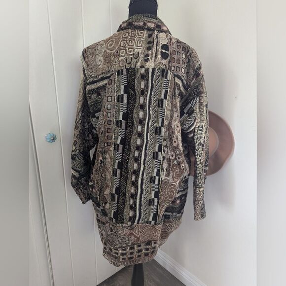 VTG The Icing Sweater Patchwork Metallic Maximalist Rock Boho Whimsigoth Y2K - Picture 5 of 7